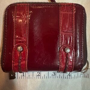 Brighton Red Leather Zip Around Wallet / Card Holder | Brighton Wallet